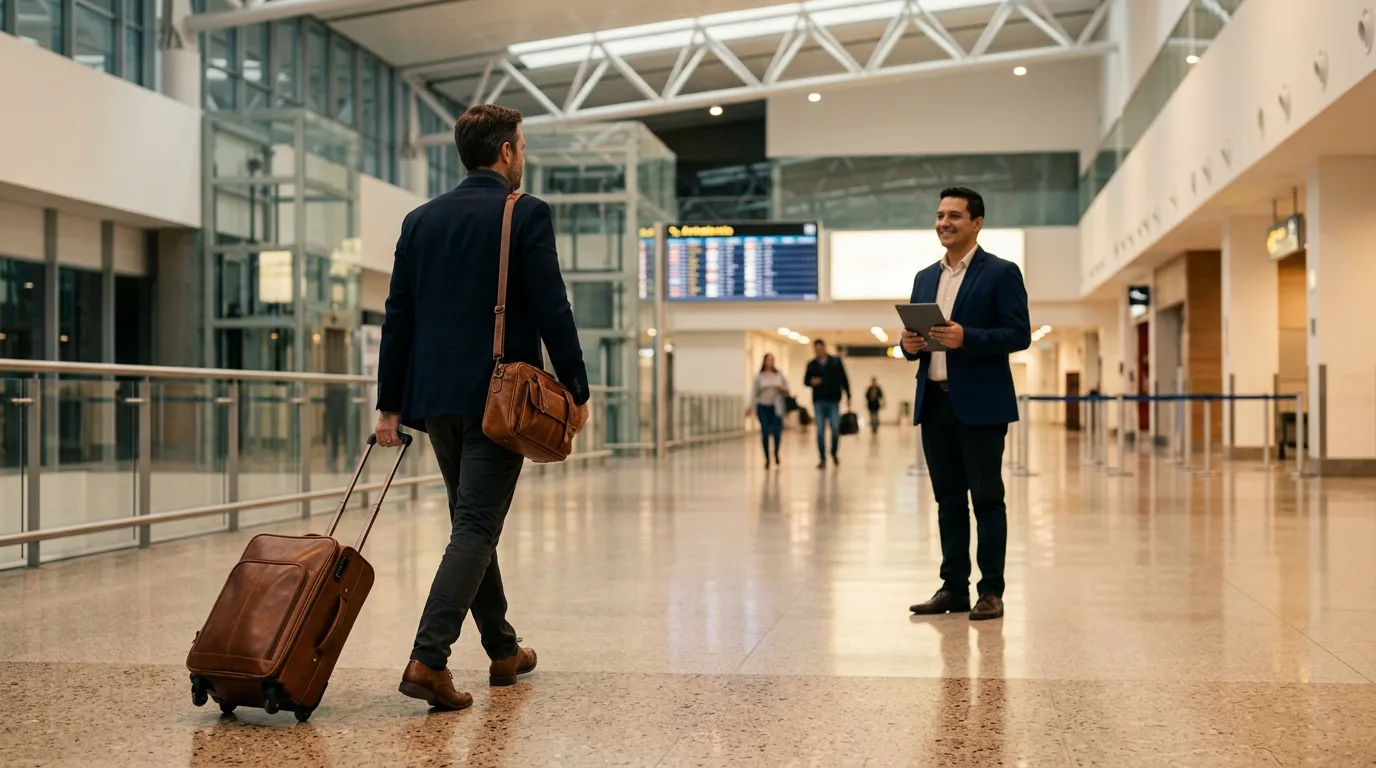 Operational day: client arriving at Asunción with team